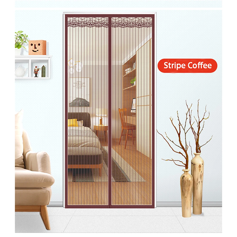2020 High Quality Reinforced Magnetic Screen Door, Anti-Mosquito Curtains Magic Magnets Encryption Mosquito Mesh Net On the Door 