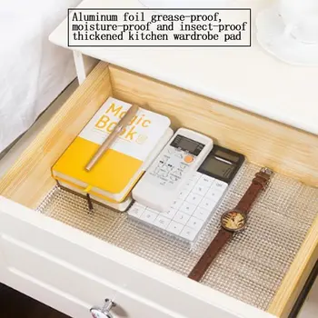 

1 Roll Kitchen Sticker Table Mat Drawers Cabinet Shelf Liners Cupboard Placemat Waterproof Oil proof Shoes Cabinet Mat