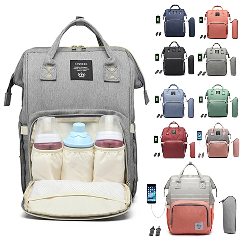 Sac à couches pour bébé | Sacs poussette pour maman USB grande capacité, kits de sac à couches étanches pour maman, sac à dos de voyage pour maternité, sac à main d'allaitement