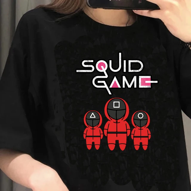 Korean TV Squid Game T Shirt Men Kawaii Cartoon Summer Tops 456 Graphic Tees Unisex Harajuku Fashion Korean Style T-shirt Male 90787