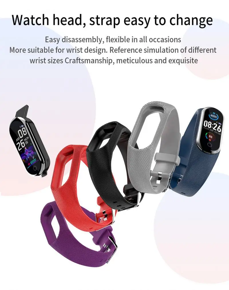 2021 M8 Smart Watch Men Women Heart Rate Monitor Blood Pressure Fitness Tracker Smartwatch Sports Bracelet Clock For Xiaomi IOS