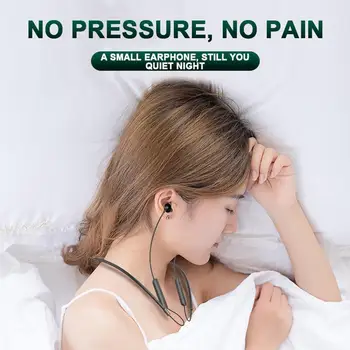 

Sleeping Earphone Magnetic Soft Silicone Headset In-Ear Earphone With Mobile Universal Mic Cancelling Phone Earphone Noise Z5Y4