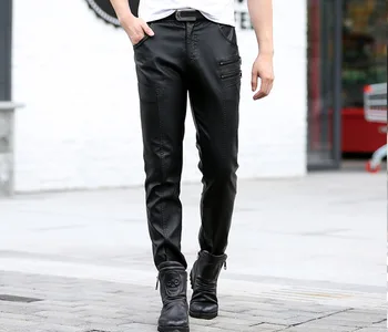 

Men's Genuine Leather Pants Men Trousers 2020 Sheepskin Pants Motorcycle Real Sheep Leather Trousers Off-road Riding Pants