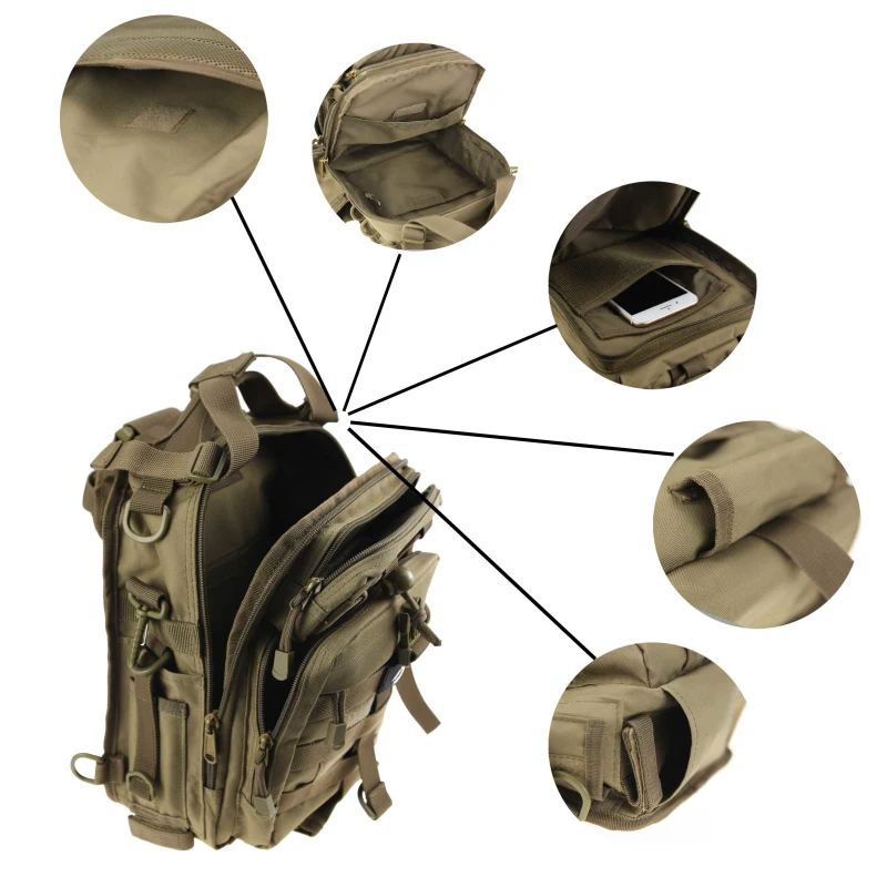 1000D Tactical Military Backpack Small Compact Nylon Backpack