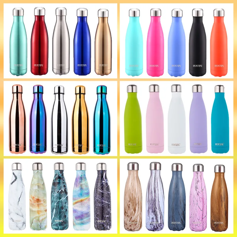 

500ml Double Wall Vacuum Stainless Steel Insulated Water Bottles with custom logo