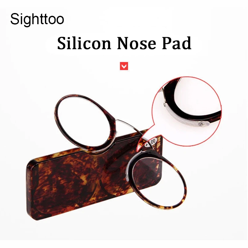 Sighttoo Nase Ruhen Lesebrille Männer Leser Brille Pince-Nez Brillen Mit Fall Rezept TR90 Brillen