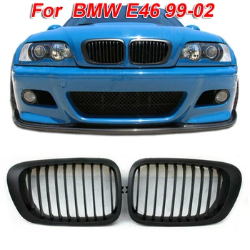 

2pcs Grilles Auto Front Replacement ABS Plastic For BMW E46 2D M3 99-02
