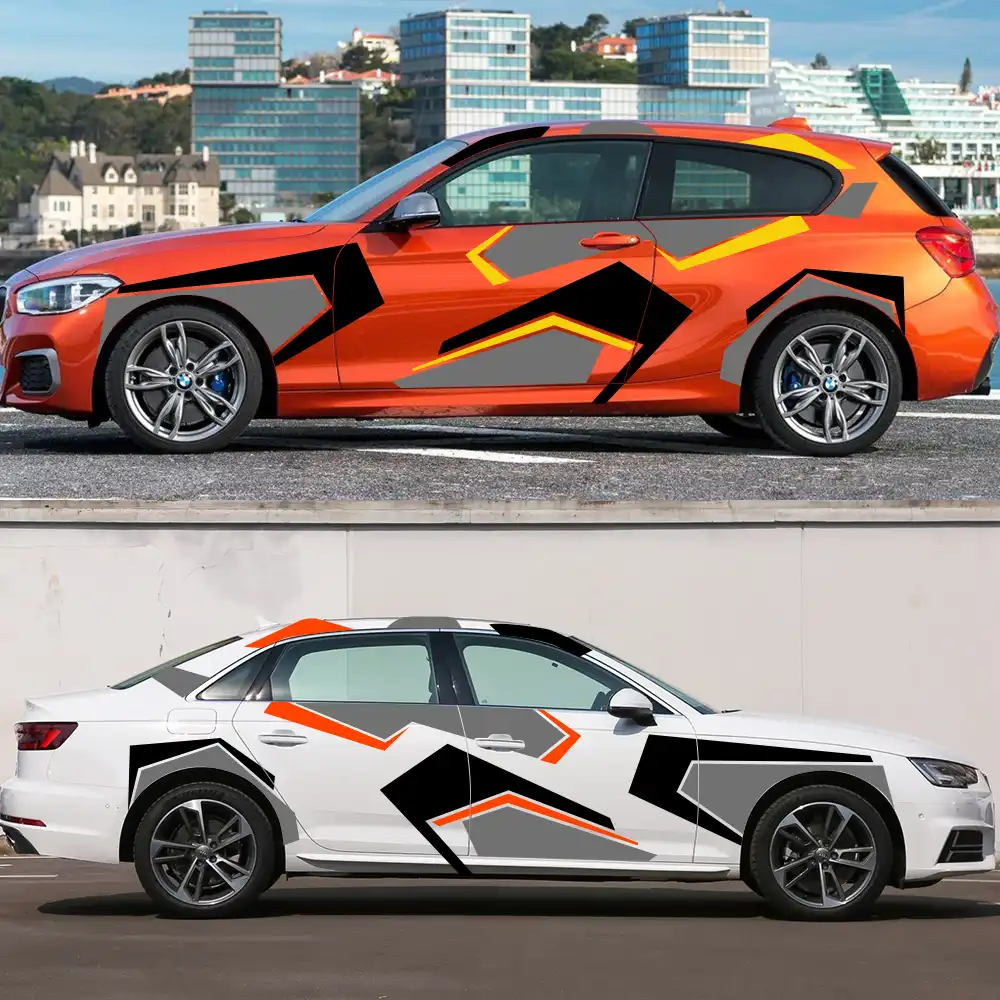 Para mitsubishi lancer 10 3 9 ex outlander 3 asx l200 ralliart concorrência carro todo o corpo decoração adesivos decalques acessórios de automóveis