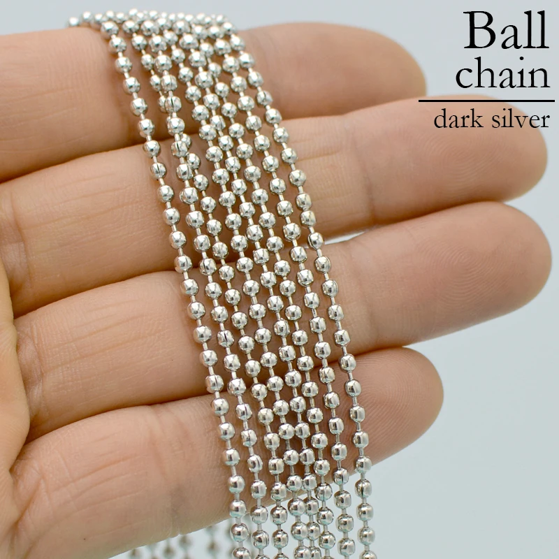 Silver Plated Ball Chain Necklaces 24 