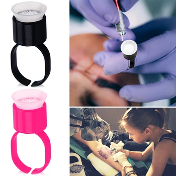 

Plastic Tattoo Ink Cup False Eyelash Microblading Disposable Permanent Makeup Pigment Cups for Tattoo Printing Decor