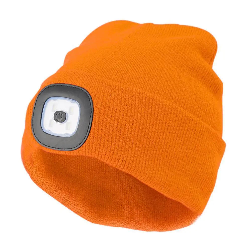 LED Light Hat USB Rechargeable Flashlight Cap LED Beanies Knit Hat Warm Flashlight Hat Hunting,Camping,Jogging,Fishing Cycling 