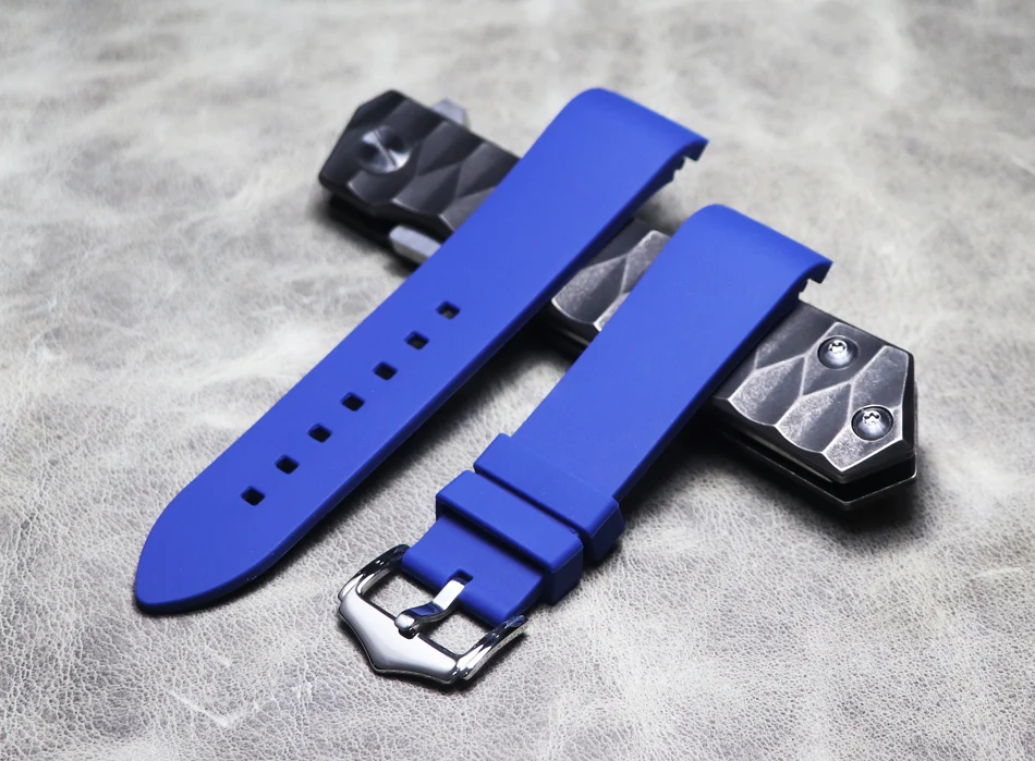 18mm 20mm 22mm soft High Quality watch strap band Silicone rubber Fashion watchband black Sports style Wristband Solid buckle