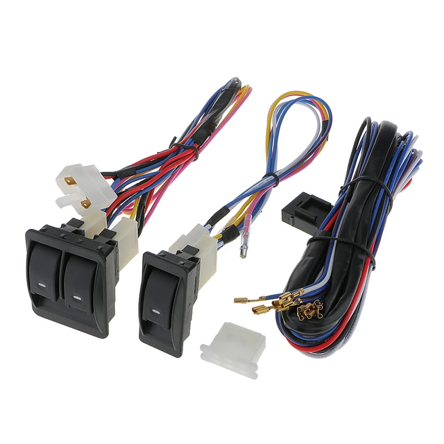 12V Auto Fensterheber schalter Elektrische Kabelbaum Universal Car VORNE  Links