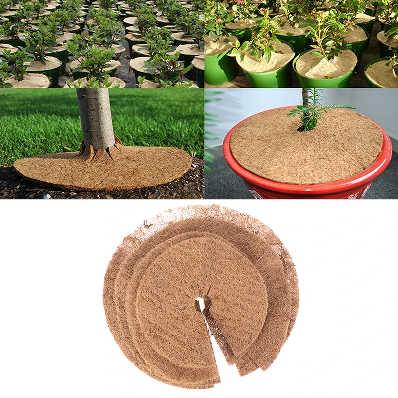 1pc Coconut Mulch Cover Mulch Disc Plant Cover Coir Mat For Gardening