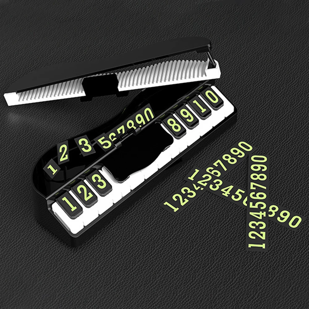 New Function Luminous Car Temporary Parking Card Sticker Car Air Freshener Phone Number Card Plate Car Fragrant Accessories