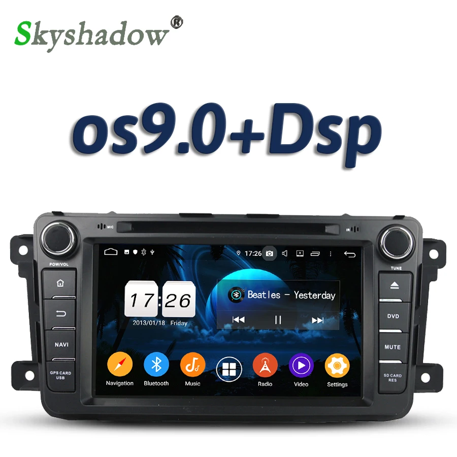 DSP TDA7851 Android 9,0 2 ГБ+ 16 Гб 4 ядра Автомобильный мультимедийный dvd-плеер gps карта Автомобильный DVD РАДИО wifi Bluetooth для Mazda CX-9 2012 2013