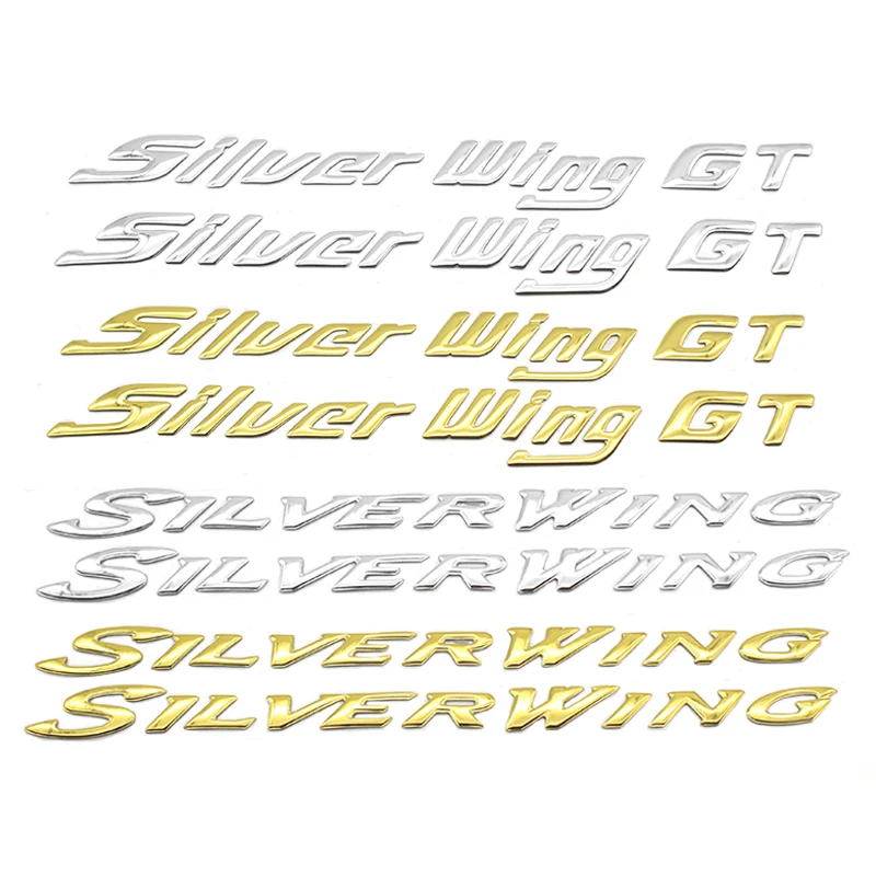 

ACZ Motorcycle 3D Emblem Badge Decal Tank Wheel Logo "SILVER WING" Sticker Fuel Tank Decal For Honda Silver Wing/GT 250 400 600