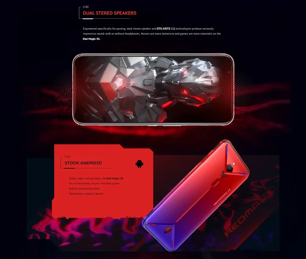 Глобальная версия оригинального zte Nubia Red Magic 3S 8G 128G 6,6" 90Hz Snapdragon 855 Plus 48MP+ 16MP 5000mAh Fastcharge игрового телефона