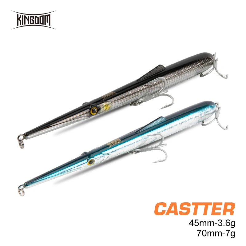 Искусственная пластиковая жесткая рыболовная приманка длинная кастинговая для