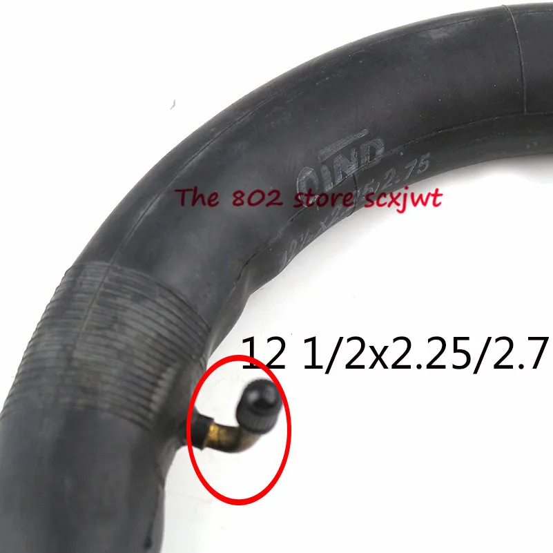 12 1/2x2,25/2,75 изогнутый угол клапана внутренняя трубка 12 ''велосипед Скутер электровелосипед велосипед внутренняя бутиловая трубка 12 1/2 2 1/4