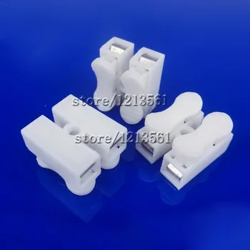 

1000PCS Spring Connector wire with no welding no screws Quick Connector cable clamp Terminal Block 2 Way Easy Fit for led strip