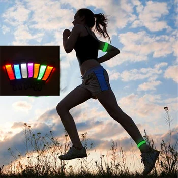 

Outdoor LED Light Necessary Movement Light Reflective Tape Biking Running Sports Safety Nocturnal WristBand Glowing Bracelet
