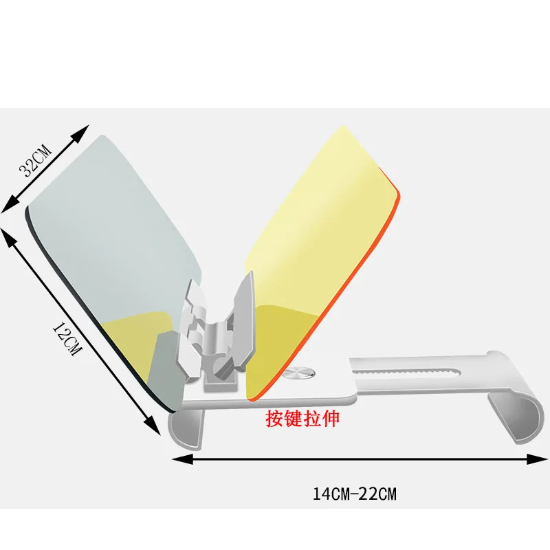 2 в 1, ослепительные очки с защитой от солнечного света, дневное ночное видение, зеркало для вождения автомобиля, солнцезащитный козырек с УФ-защитой, откидной, прозрачный вид