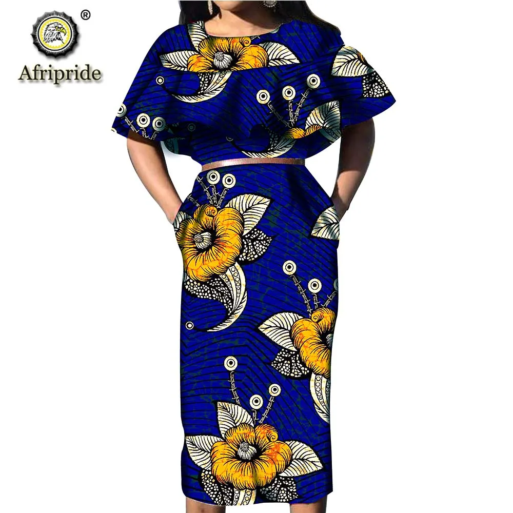 Африканские платья для женщин, AFRIPRIDE, половина рукава, Анкара, принт, чистый хлопок, размера плюс, бохо, сексуальное платье для вечеринки, весна, S1925001