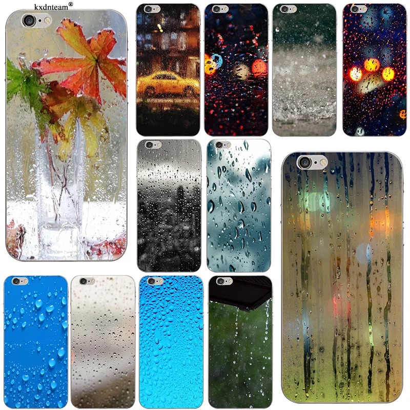 

Colorful Raindrop New Personalized Soft Silicone TPU Phone Case for iPhone 8 7 6 6S Plus X 5 5S SE 5C 4 Shell Transparent Cover