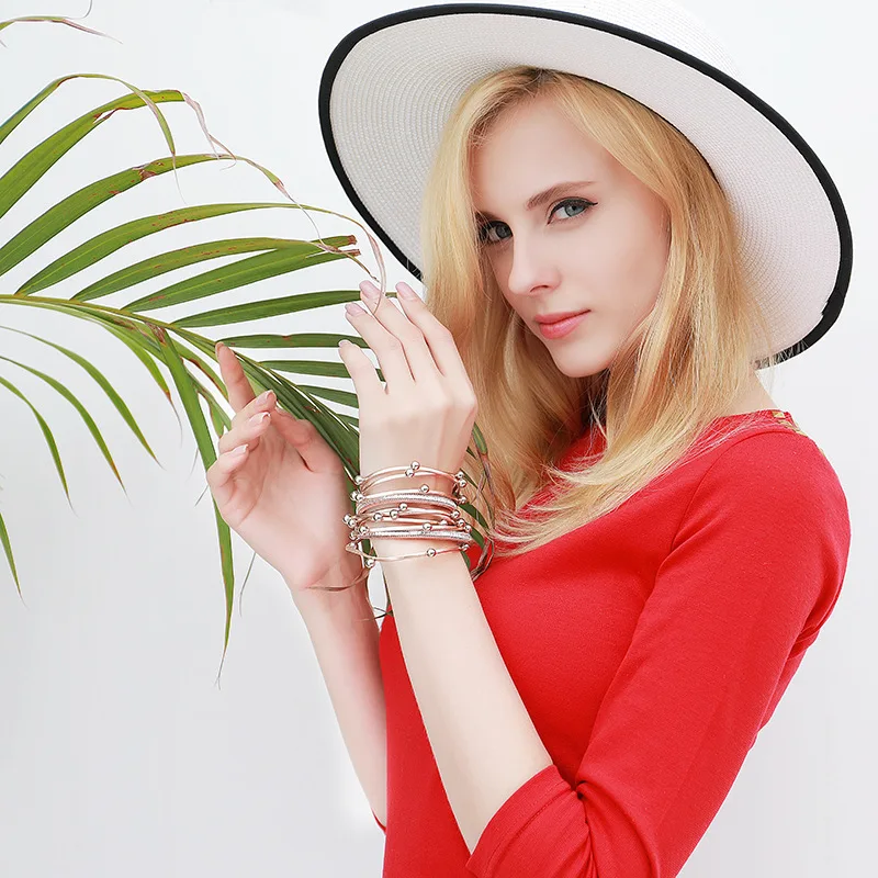 Многослойный кожаный браслет с хрустальными бусинами Boho браслеты для женские с магнитом пряжка ручной работы браслет манжета ювелирные украшения в подарок любимой