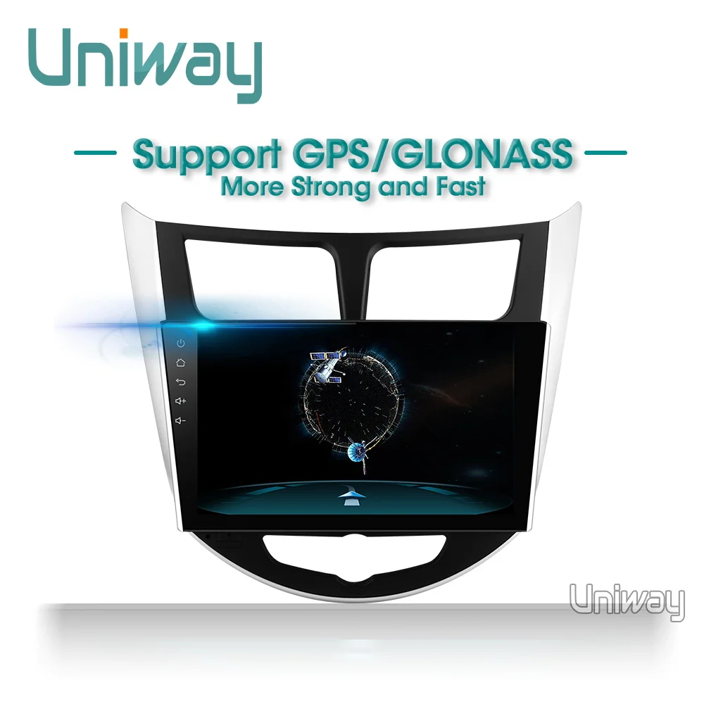 Flash Deal Uniway ARN9071 2 din android 9.0 car dvd for hyundai solaris accent verna 2011 2013 2014 2015 car radio gps navigation stereo 2