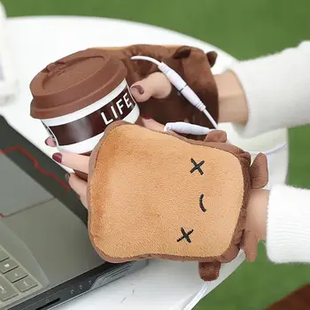 

2 Style 5V Electric Winter Gloves Heated Gloves Durable Gift Home Computer Cute Breathable Working Office USB Power Cute Gloves