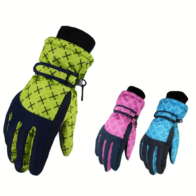CKAHSBI Women Men Ski Gloves Winter Waterproof Outdoor Snowboard Mittens Cycling Snow Mittens Anti Skid Sports Skiing Gloves
