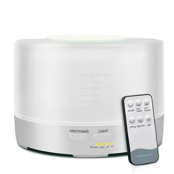 

500ML Remote Control LED Air Humidifier Home Office Ultrasonic Cool Mist Steam Nebuliser Quiet Diffuser Purifier Mist Maker