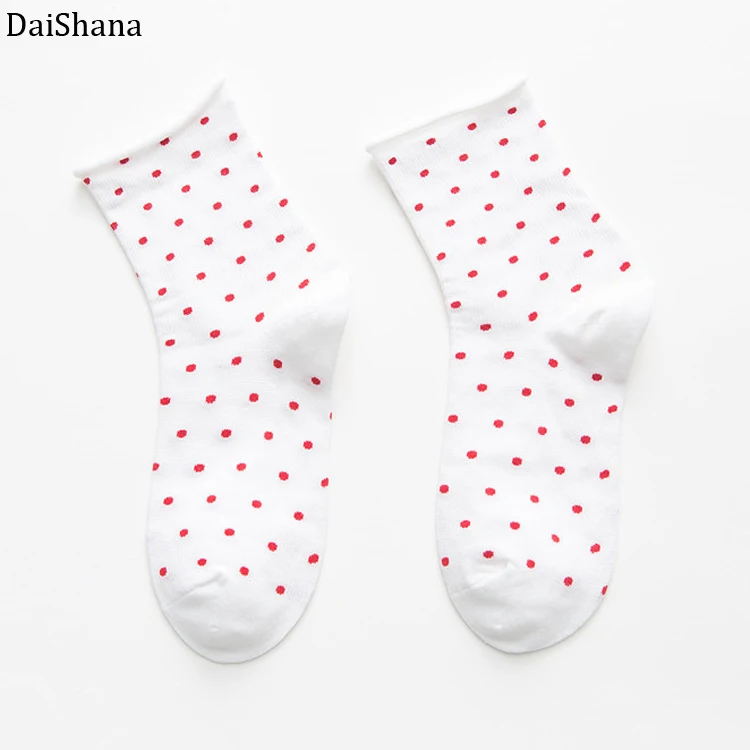 2019 Модные Новые осенне-зимние милые женские носки женские свободные повседневные носки в горошек в стиле ретро Harajuku женские носки Sox Mujer Calzin