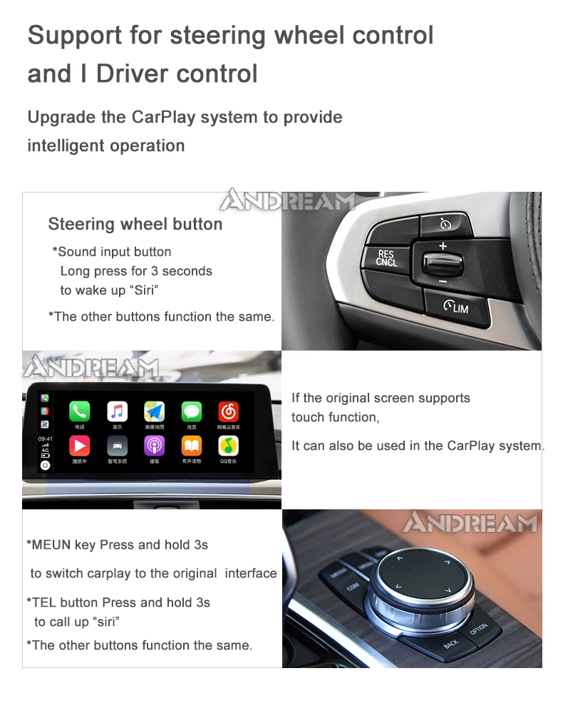 Flash Deal Aftermarket Wireless CarPlay Interface Retrofit Box Android Auto Car Play Apps for BMW NBT 5 Series F07 F10 F11 GT 1