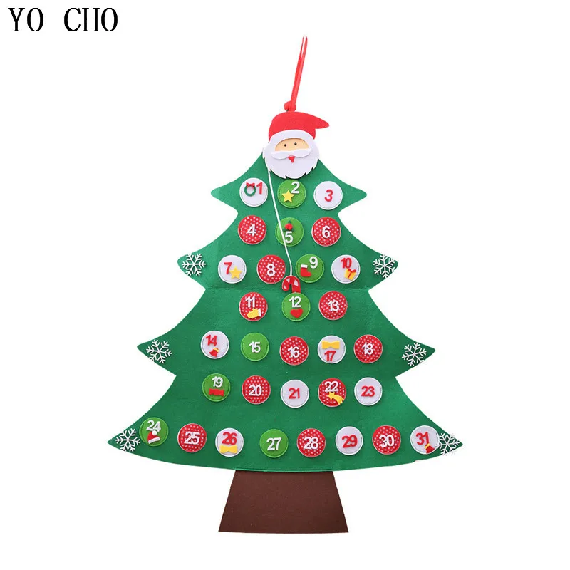 

YO CHO designed Christmas Decoration Advent Calendar New Year Felt Christmas Hanging Ornament New Year Advent Calendar