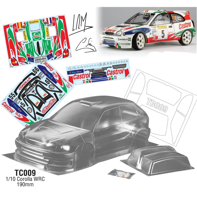 1:10 RC Clear Lexan Body Shell Toyota Repsol Celica Rally w decals Rally or Race 