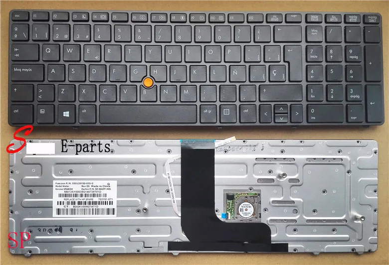 SILVER Клавиатура для ноутбука hp Probook 8560 Вт 8570 Вт 8760 Вт 8770 Вт Датская/норвежская/Русская/испанская/швейцарская/Американская Раскладка - Цвет: SILVER