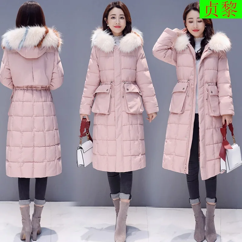 

Winter Cotton-padded Clothes 2018 New Style WOMEN'S Dress Korean-style Mid-length over-the-Knee down Jacket Cotton-padded Clothe