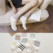 5 pairs=10 pieces Cartoon Women Socks Cotton invisible Socks Cute Animal Stereo ear Girl Ankle Socks Harajuku Breathable Socks