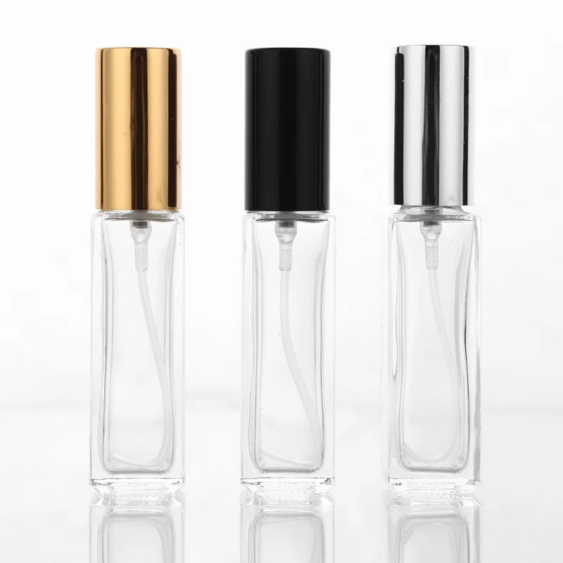 10pcs/lot 9ml Transparent Glass Perfume Bottle Portable Travel Perfume Atomizer Spray Bottle For Alcohol Disinfection