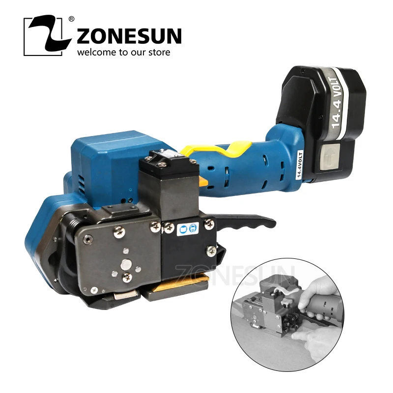 ZONESUN Z323 портативный Электрический инструмент для обвязки питанием от