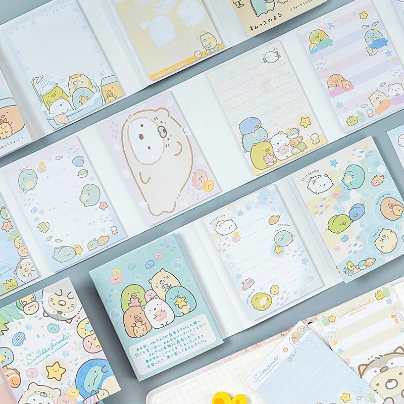 Sumikko Gurashi 6 складной блокнот для заметок милые Липкие закладки для блокнота этикетки канцелярские наклейки подарок школьные принадлежности