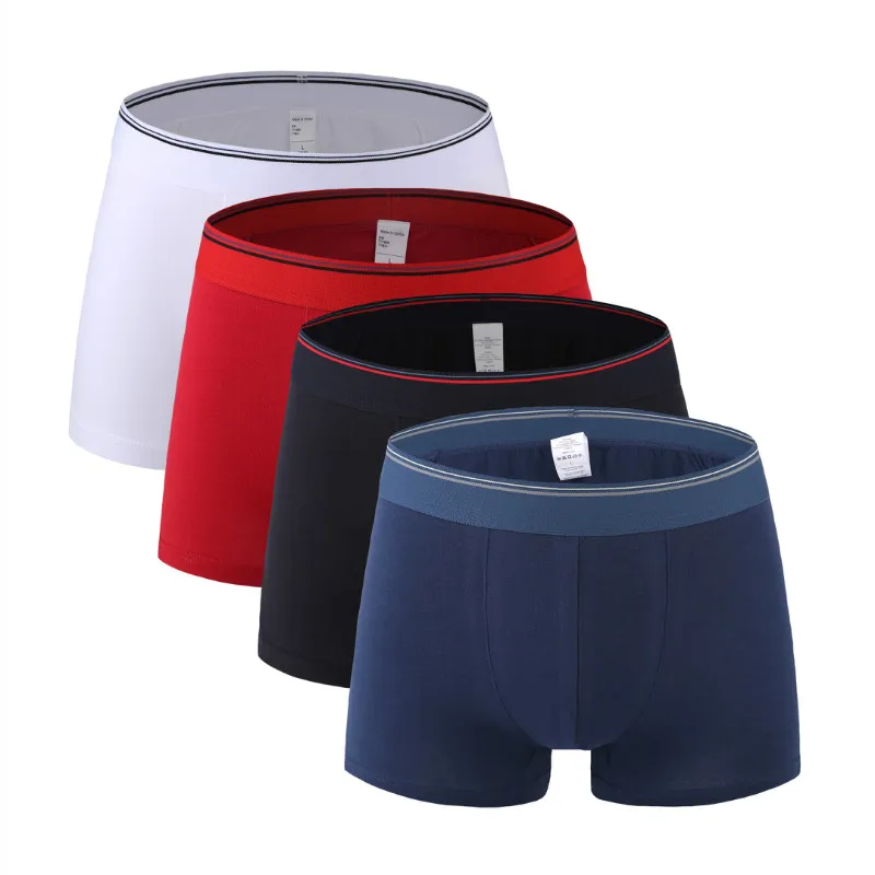 4Pcs 2425 Mix B42 4 шт./лот,, качественные хлопковые мужские боксеры, шорты, популярный бренд, модное сексуальное мужское нижнее белье, мужские трусы-боксеры, большие размеры - Цвет: 4Pcs 2425 Mix B42