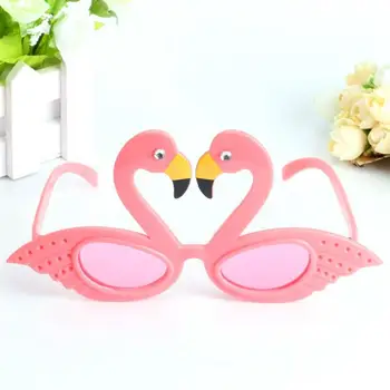 

3PCS Funny Glasses Flamingos and Hawaiian Style Eyewear Party Eyeglasses with Rhinestone for Hawaiian Ball Photobooth (Pink)