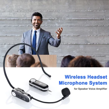 

Wireless Headset Microphone Lightweight Portable Music K380R UHF Mics Elements System for Speaker Voice Amplifier