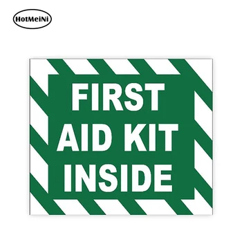 

HotMeiNi 13cm X 11.2cm FIRST AID KIT INSIDE Sign Sticker Funny Car Truck Laptop Window Wall Decal Graphic HD Car Stickers