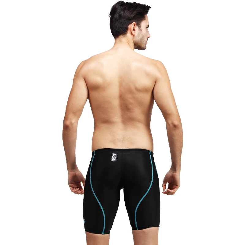 Men Swimming Trunks Fina Approved Competion Swimsuits Waterproof Chlorine Resistant
