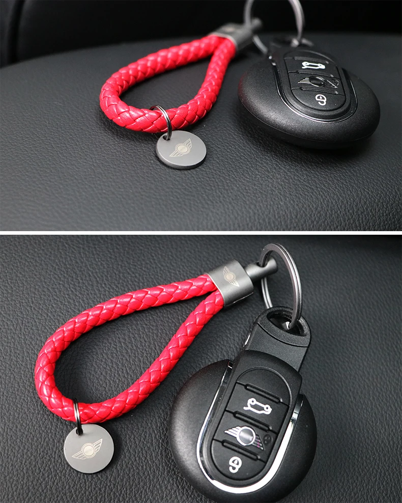 Брелок для ключей MINI Cooper F54 F55 F56 F60 R55 R56 R60 Clubman Countryman аксессуары для декорирования машины логотип кожаный брелок BV Веревка